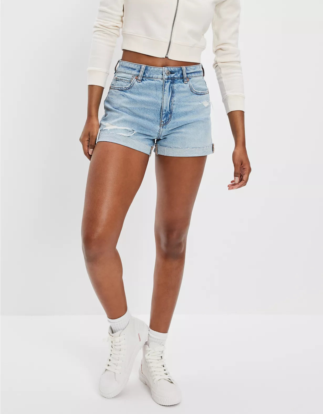 Short jeans estilo mom