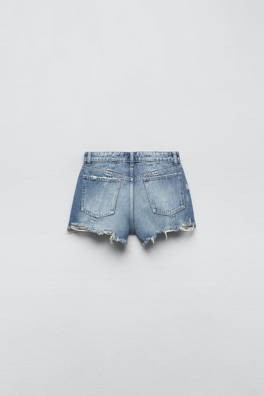 Short jeans High Rise Frayed