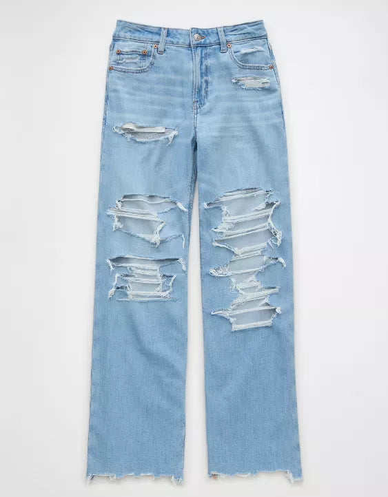 Super high rise  wide leg jeans