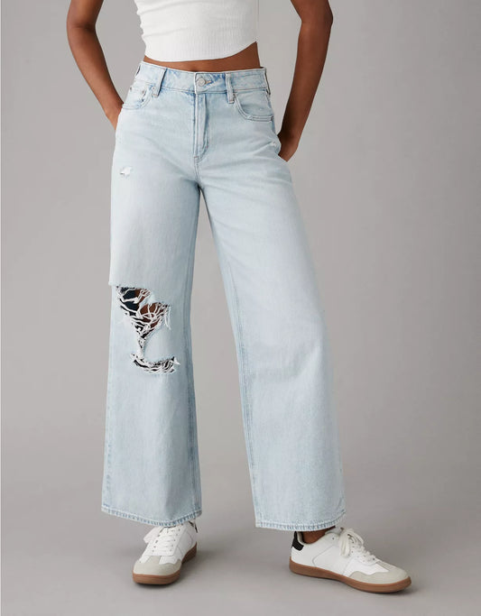 Jeans High rise baggy Wide leg ankle