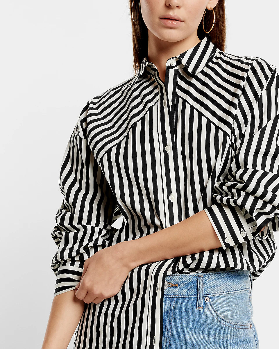 Camisa oversize a rayas