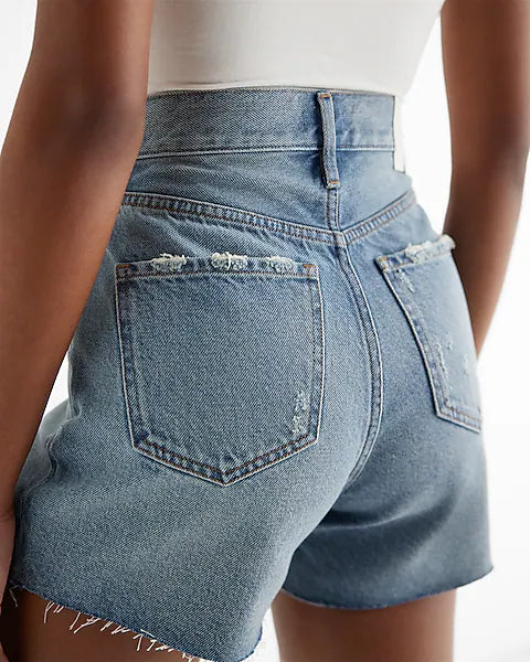 Shorts jeans rigido