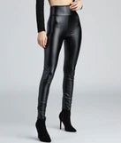 Pantalon skinny de cuero