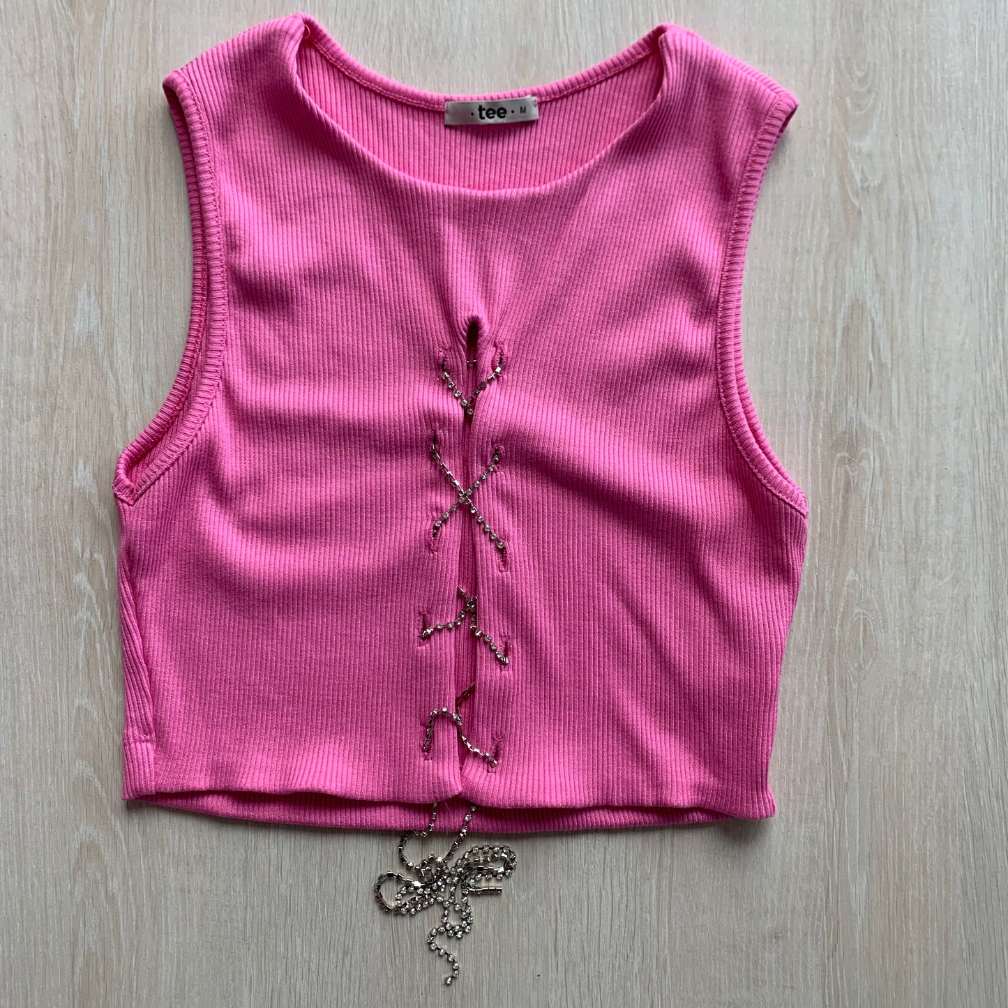 Blusa con escote de tiros