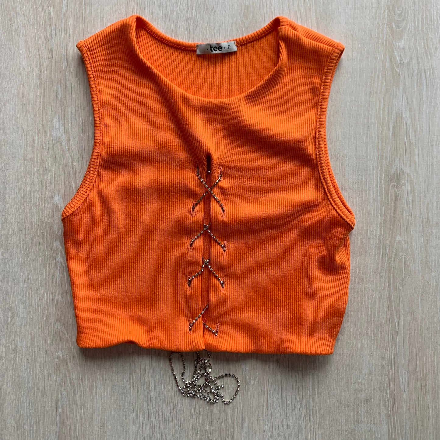 Blusa con escote de tiros